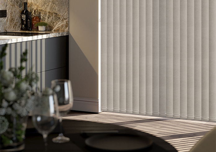 Flori Faux Suede (Blackout), Vapour - Vertical Blind - Image 5